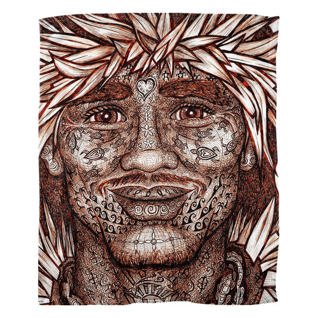 the-wisdom-keeper-of-vitality-brown-white-fleece-blanket – Wisdom Keepers