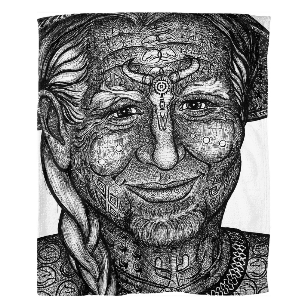 the-wisdom-keeper-of-teamwork-black-white-fleece-blanket – Wisdom Keepers