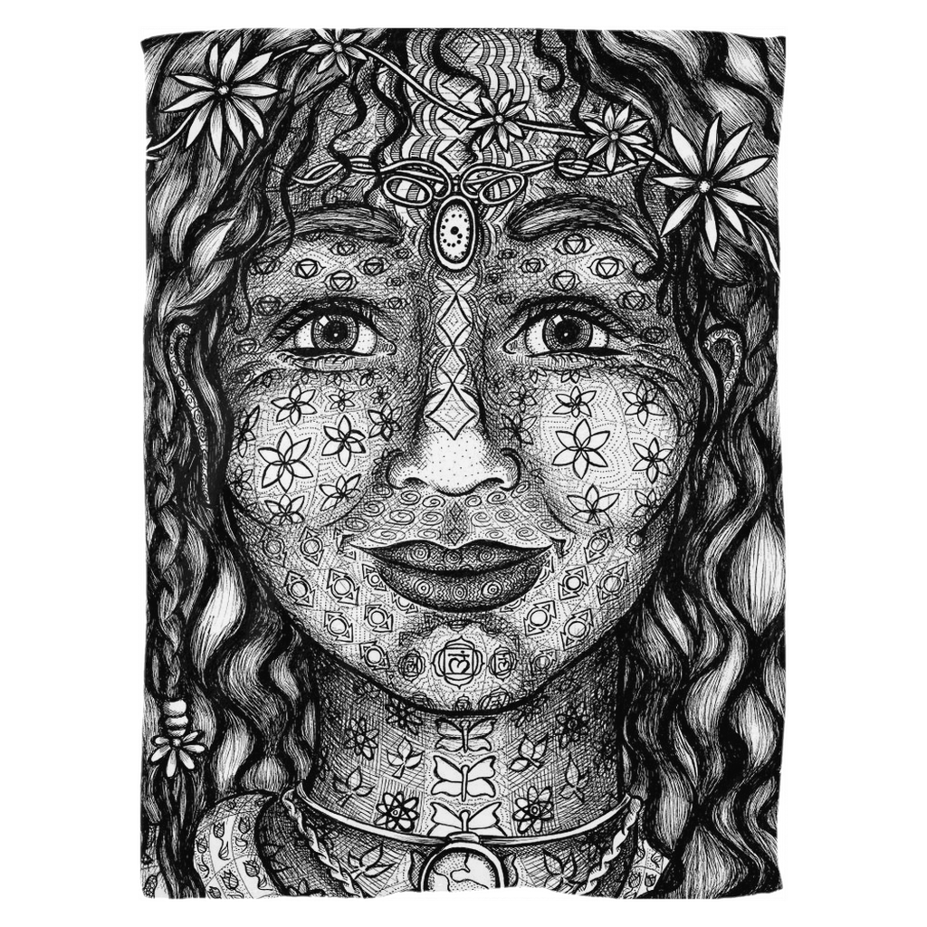 the-wisdom-keeper-of-magnetism-black-white-fleece-blanket – Wisdom Keepers