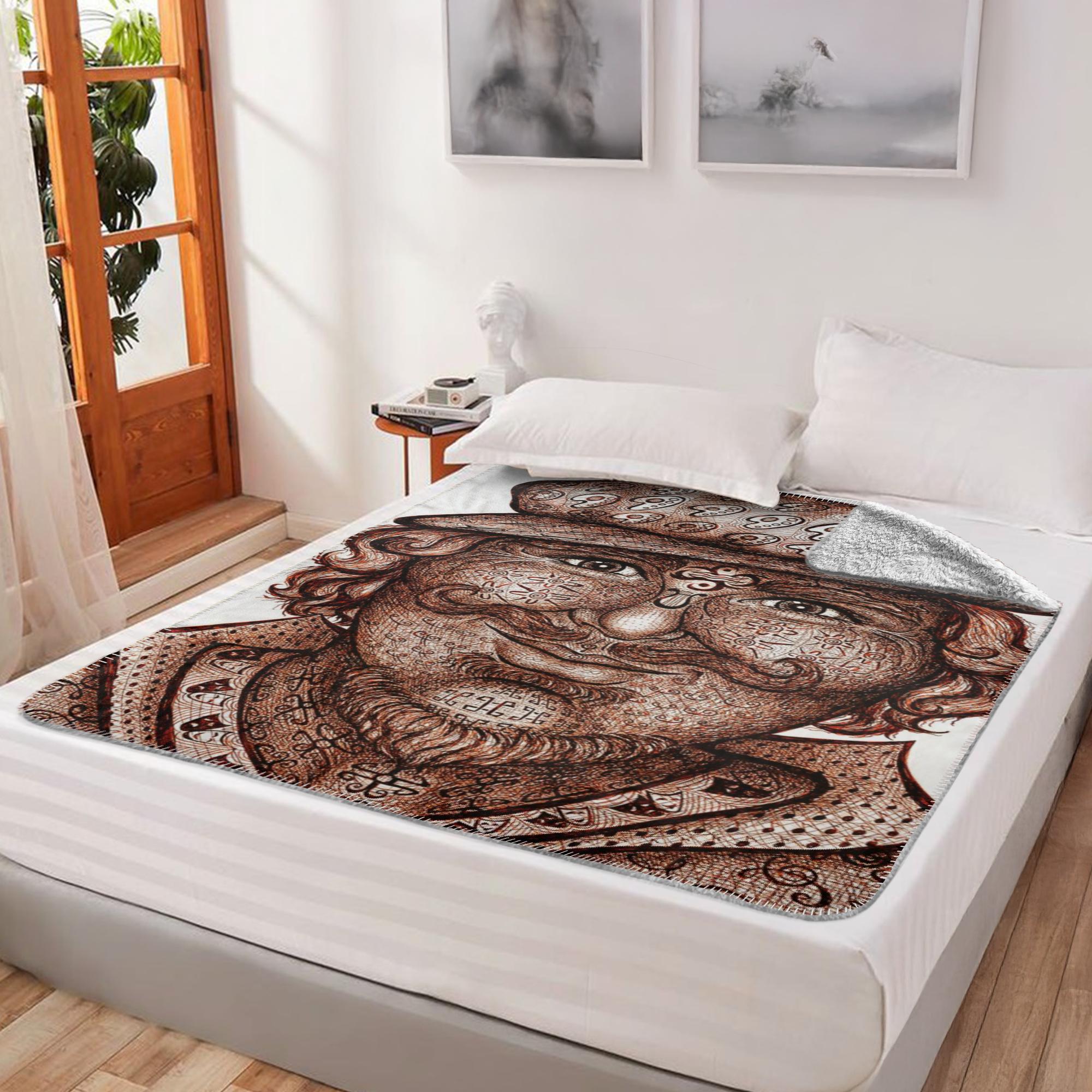 the-wisdom-keeper-of-artfulness-brown-white-fleece-sherpa-blanket – Wisdom Keepers