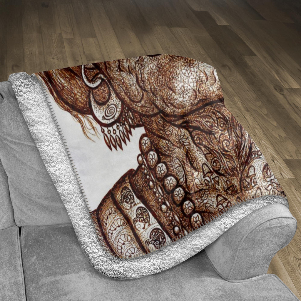 the-wisdom-keeper-of-guidance-brown-white-fleece-sherpa-blanket – Wisdom Keepers