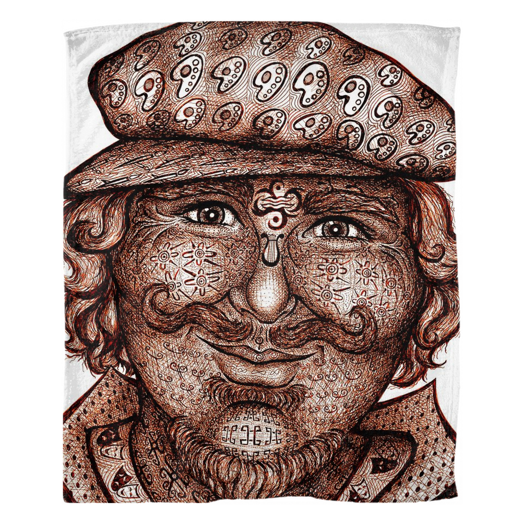the-wisdom-keeper-of-artfulness-brown-white-fleece-blanket – Wisdom Keepers