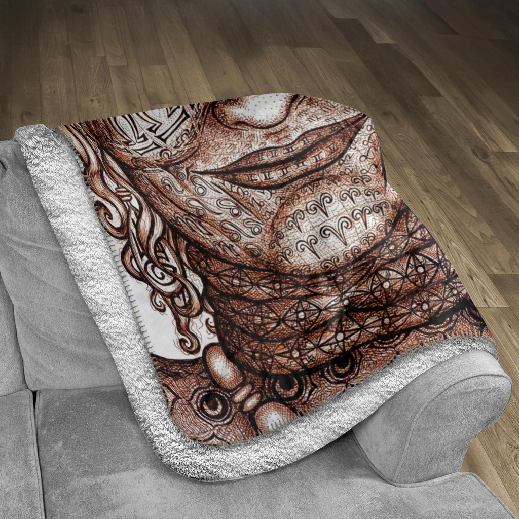 the-wisdom-keeper-of-intuition-brown-white-fleece-sherpa-blanket – Wisdom Keepers