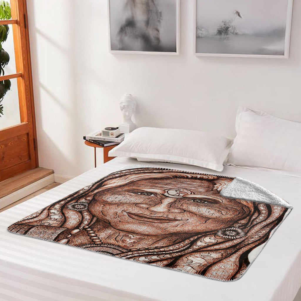 the-wisdom-keeper-of-synergy-communion-brown-white-fleece-sherpa-blanket – Wisdom Keepers