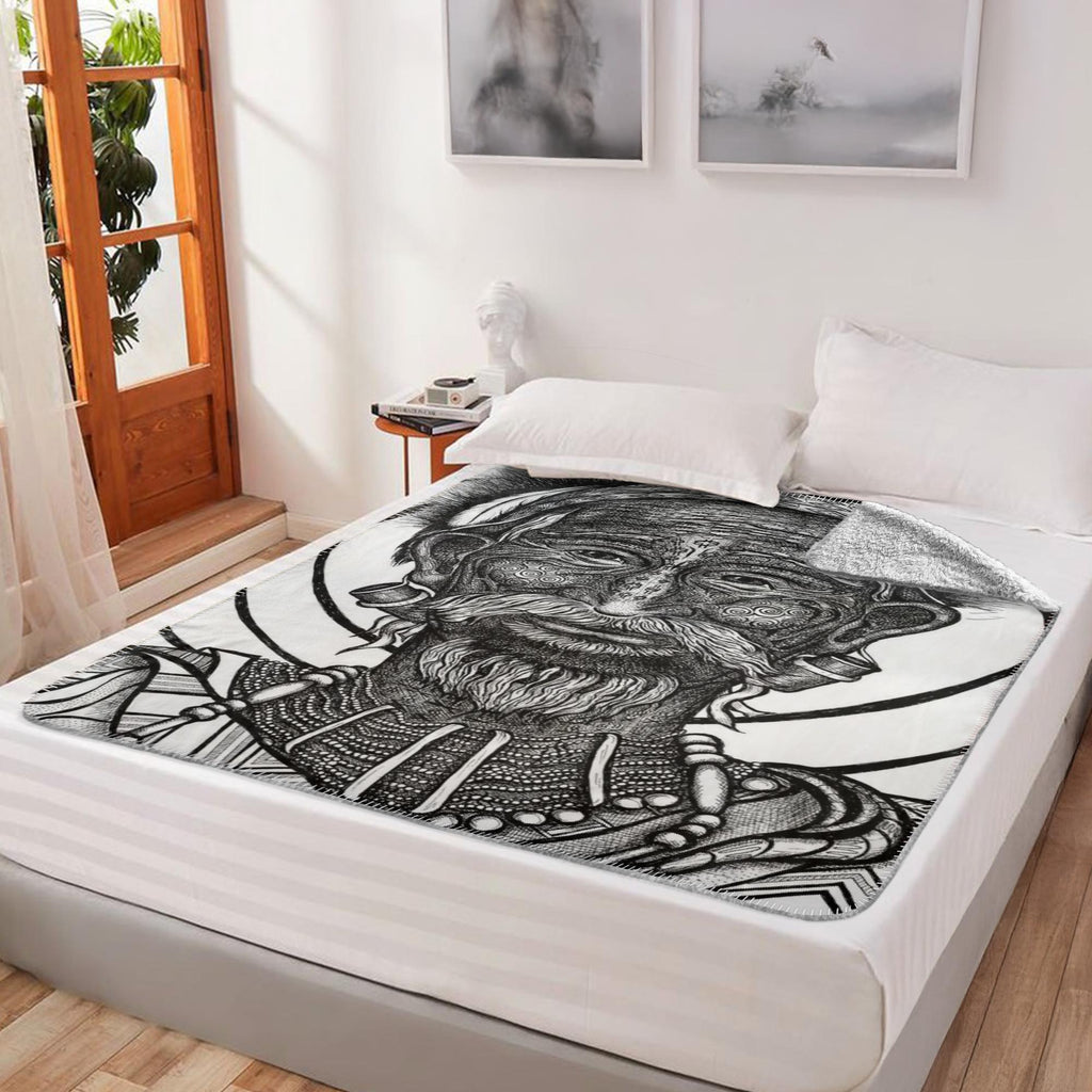 the-wisdom-keeper-of-versatility-black-white-fleece-sherpa-blanket – Wisdom Keepers