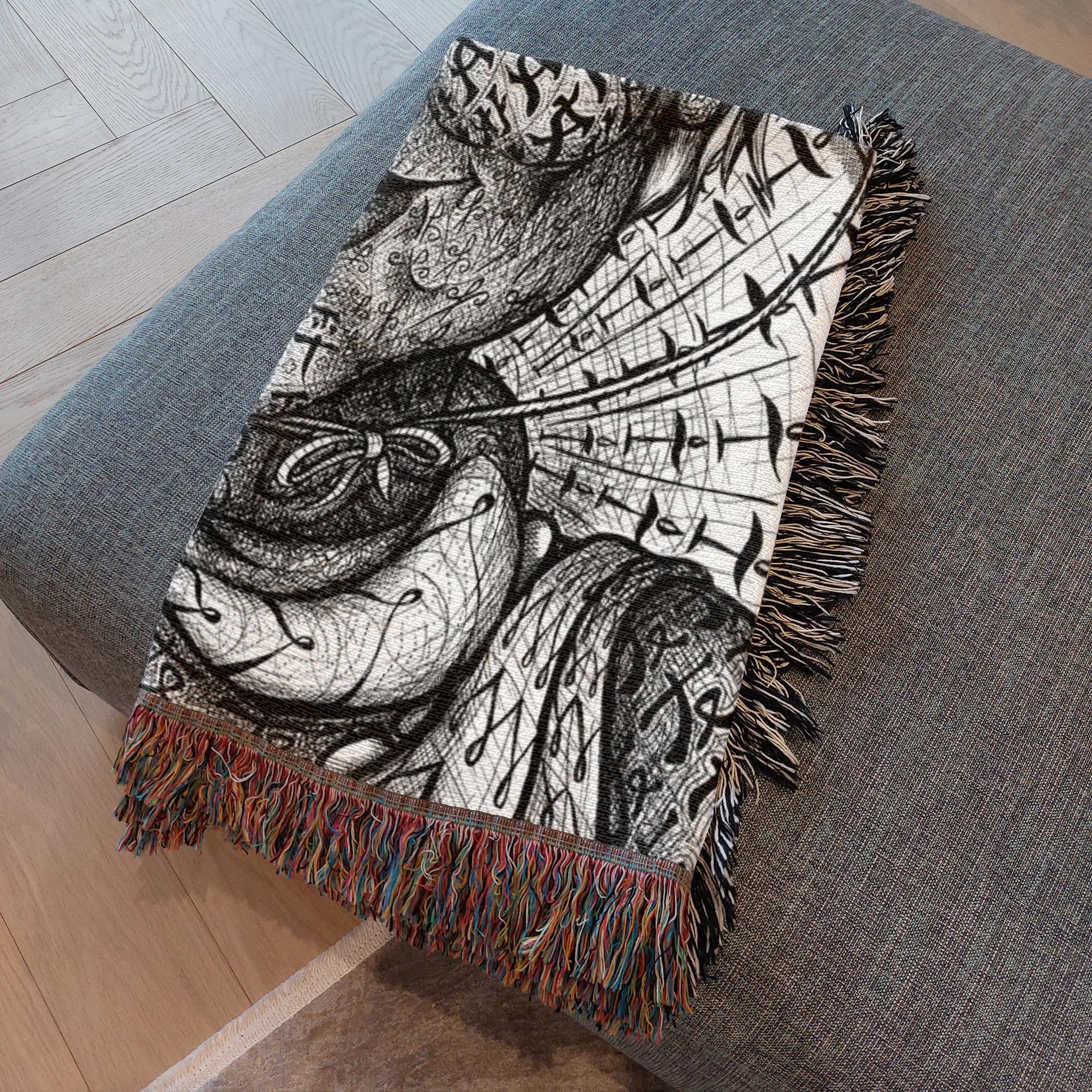 the-wisdom-keeper-of-inspiration-black-white-woven-blanket – Wisdom Keepers