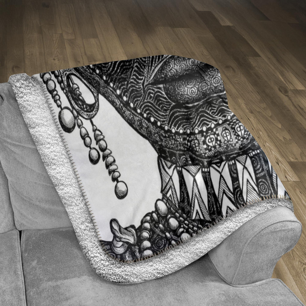 the-wisdom-keeper-of-perseverance-black-white-fleece-sherpa-blanket – Wisdom Keepers