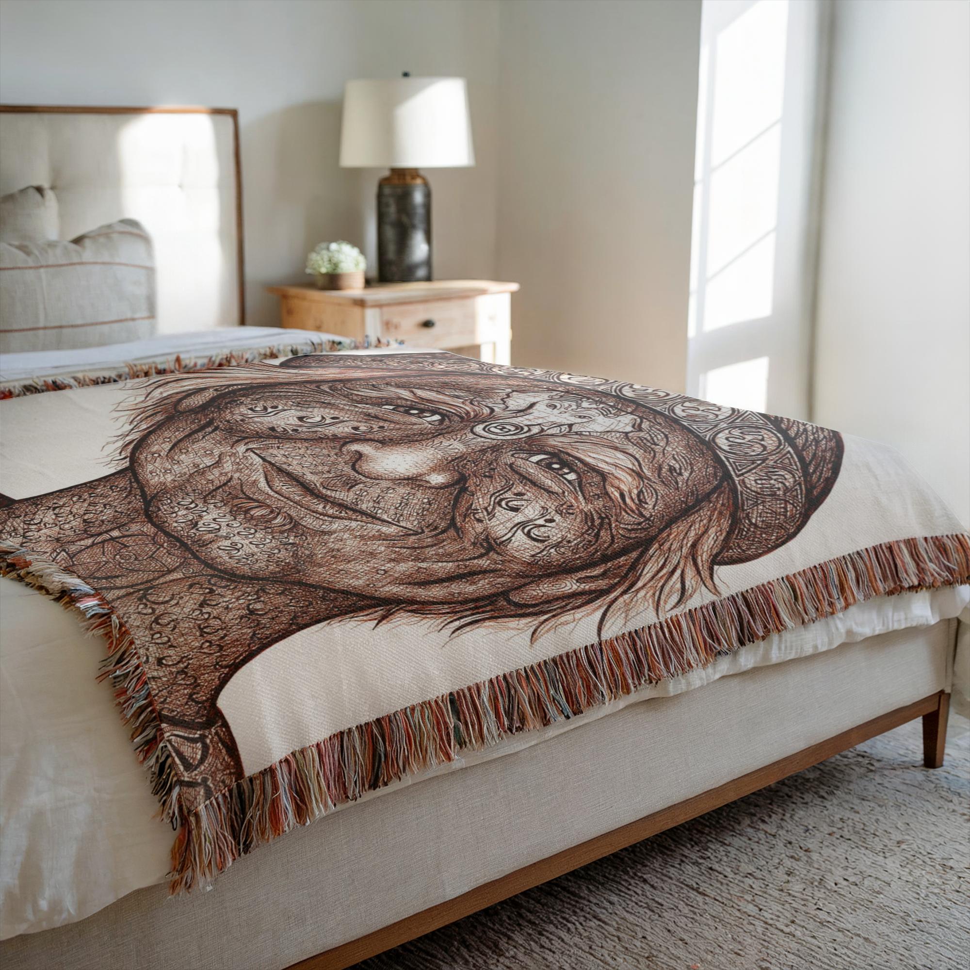 the-wisdom-keeper-of-inquiry-truth-brown-white-woven-blanket – Wisdom Keepers
