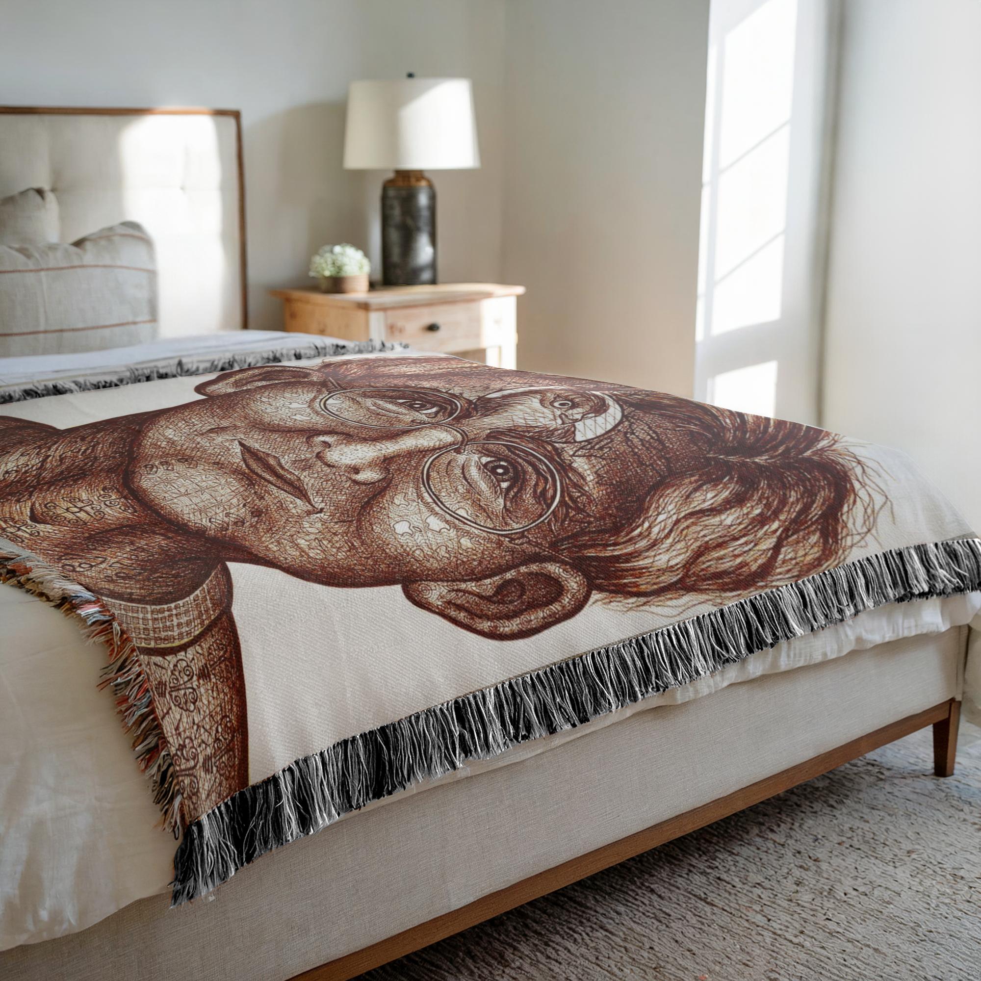 the-wisdom-keeper-of-insight-brown-white-woven-blanket – Wisdom Keepers