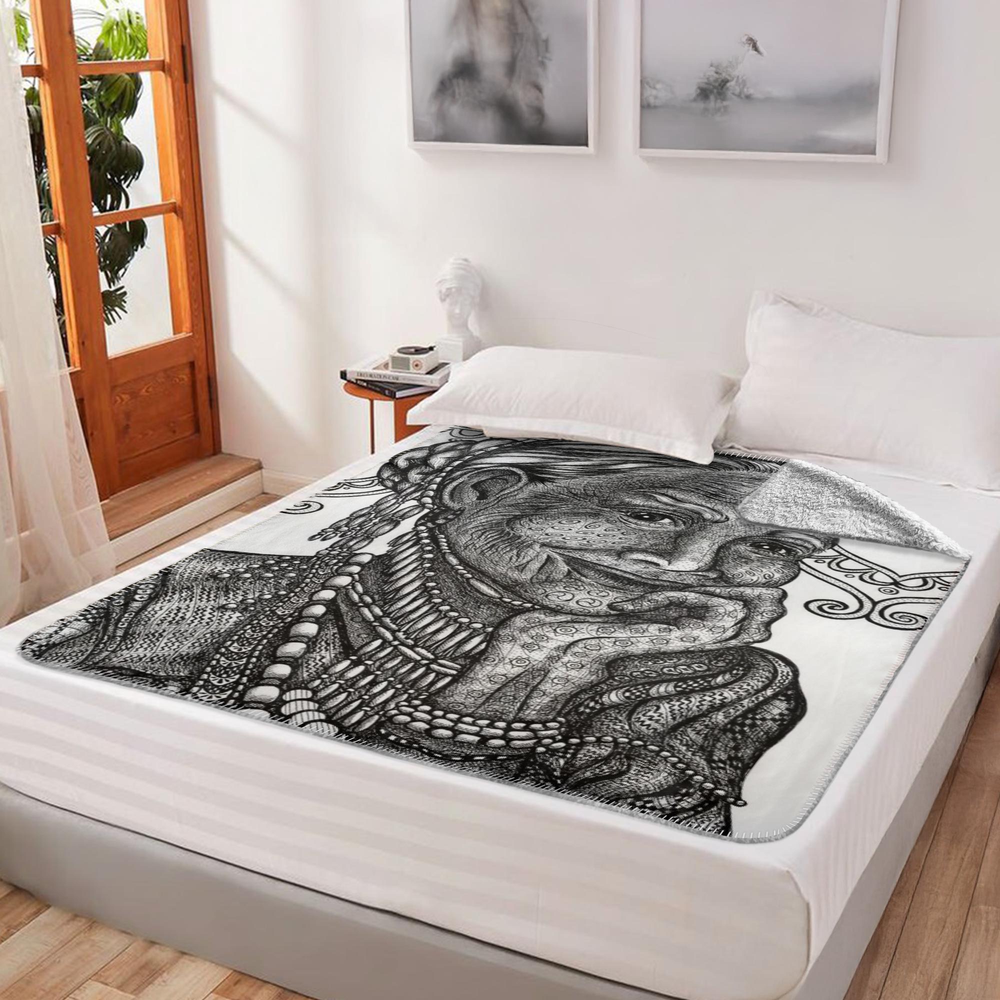 the-wisdom-keeper-of-understanding-forgiveness-black-white-fleece-sherpa-blanket – Wisdom Keepers