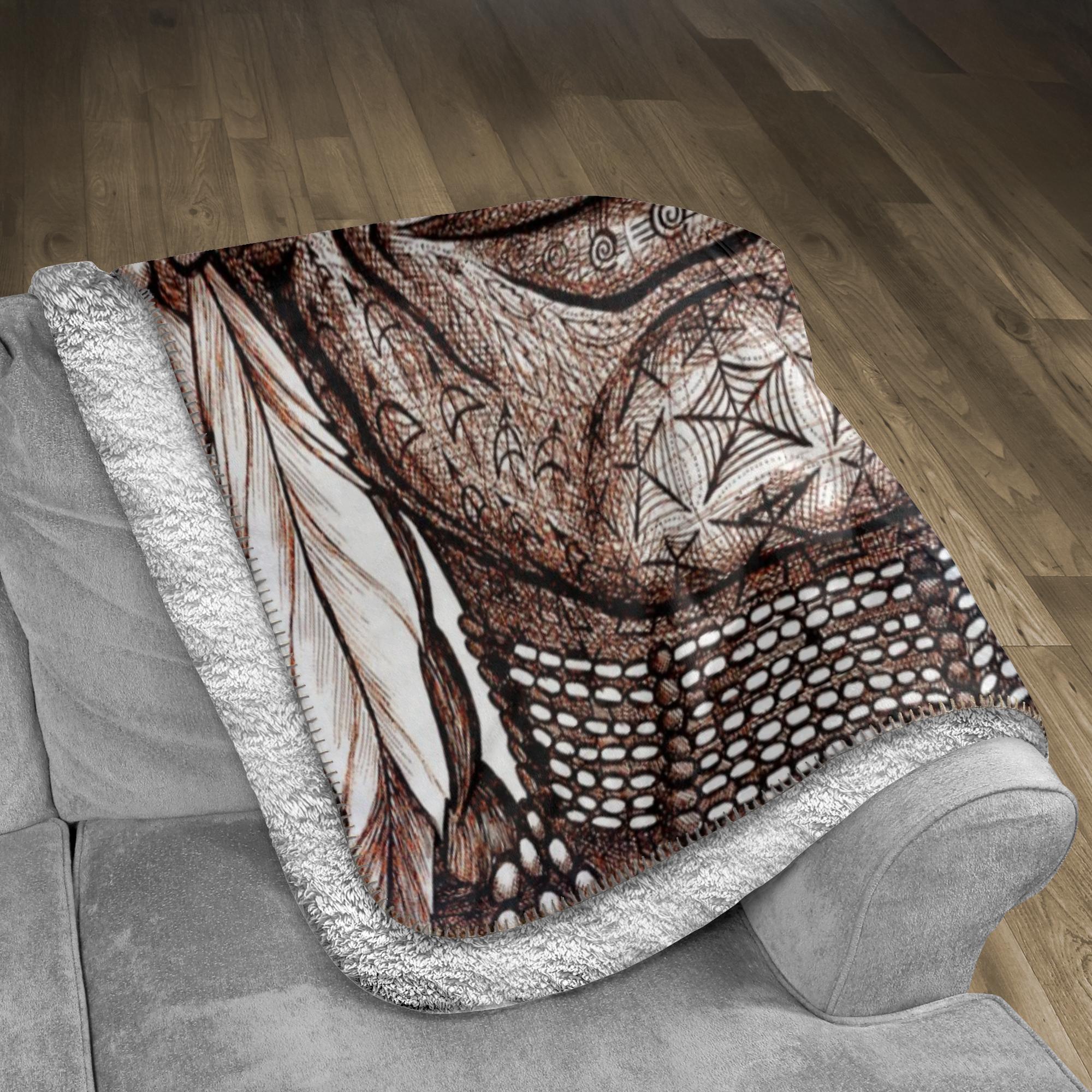 the-wisdom-keeper-of-leadership-brown-white-fleece-sherpa-blanket – Wisdom Keepers