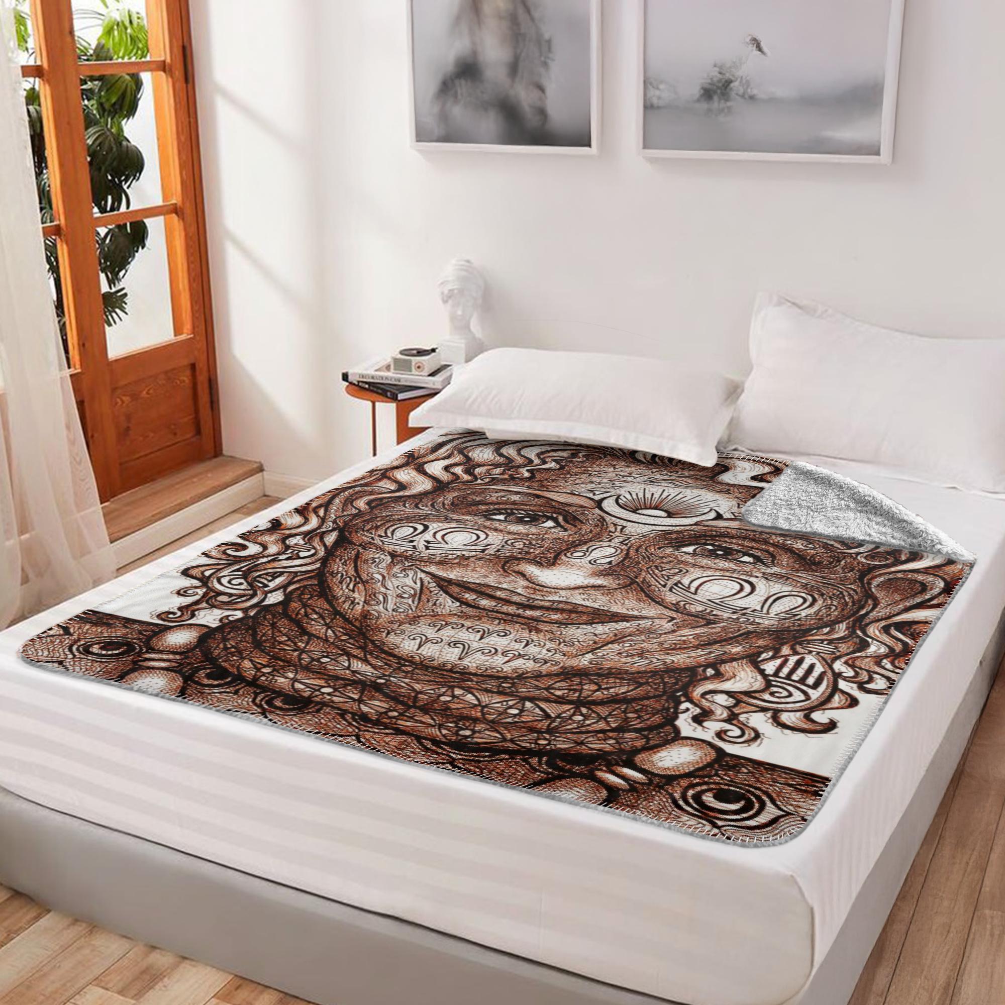 the-wisdom-keeper-of-intuition-brown-white-fleece-sherpa-blanket – Wisdom Keepers