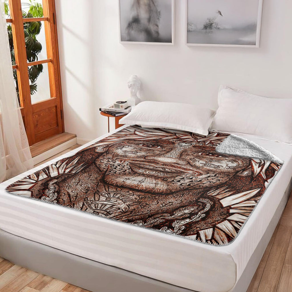 the-wisdom-keeper-of-vitality-brown-white-fleece-sherpa-blanket – Wisdom Keepers