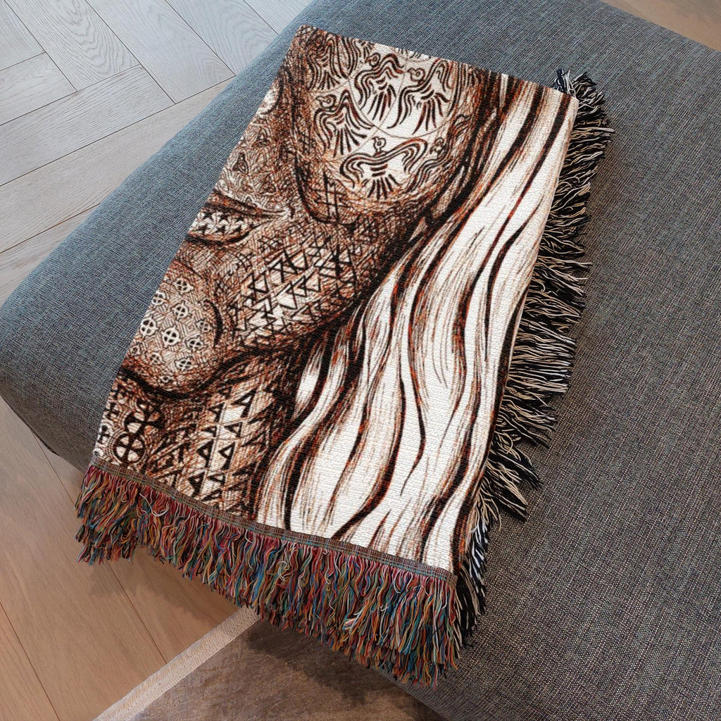 the-wisdom-keeper-of-transmutation-brown-white-woven-blanket – Wisdom Keepers