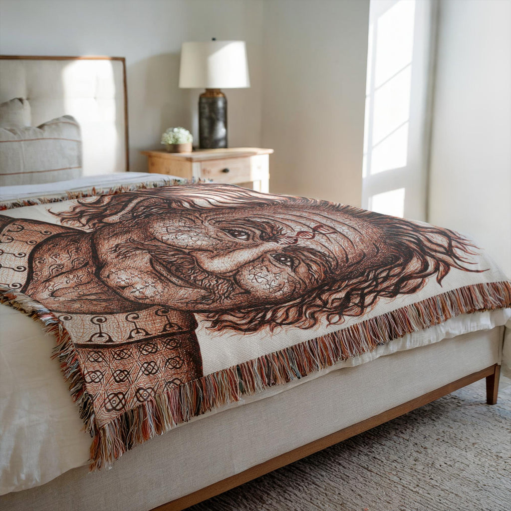 the-wisdom-keeper-of-invention-brown-white-woven-blanket – Wisdom Keepers