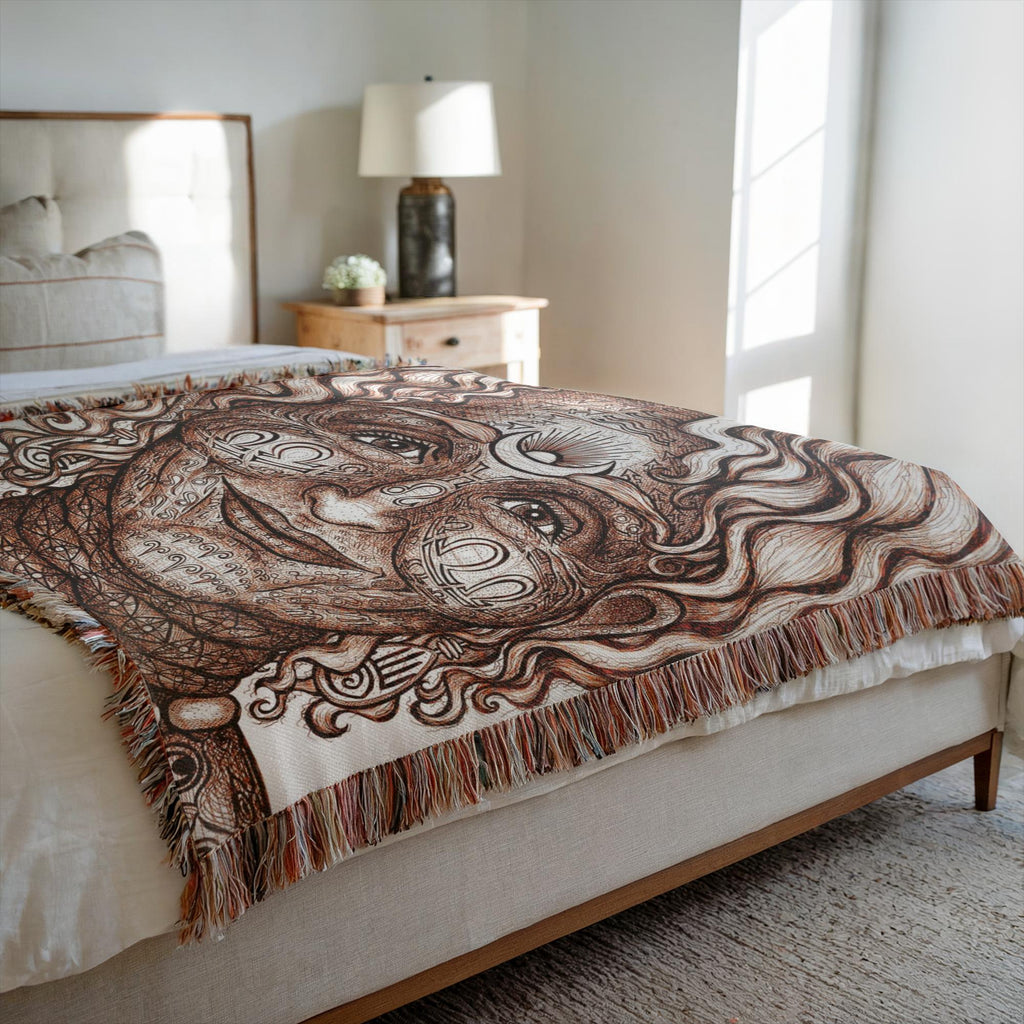 the-wisdom-keeper-of-intuition-brown-white-woven-blanket – Wisdom Keepers
