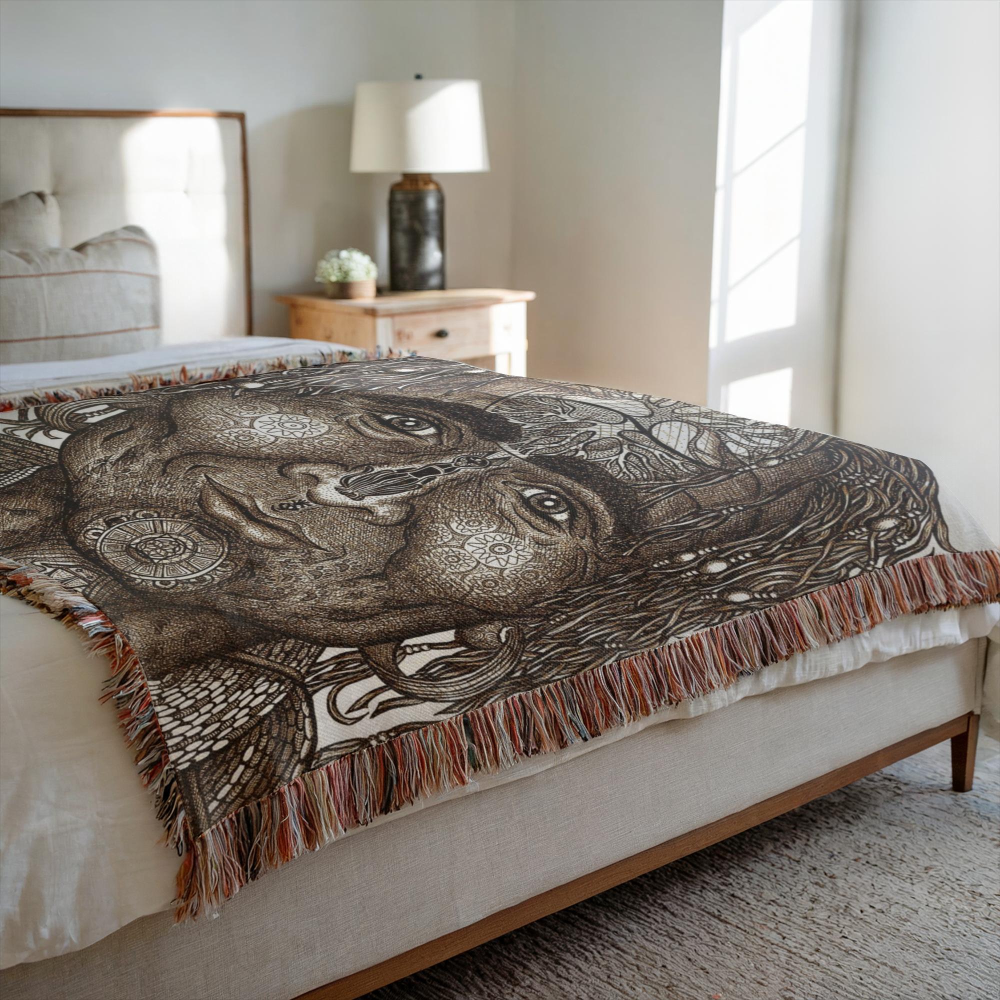 the-wisdom-keeper-of-resolve-brown-white-woven-blanket – Wisdom Keepers