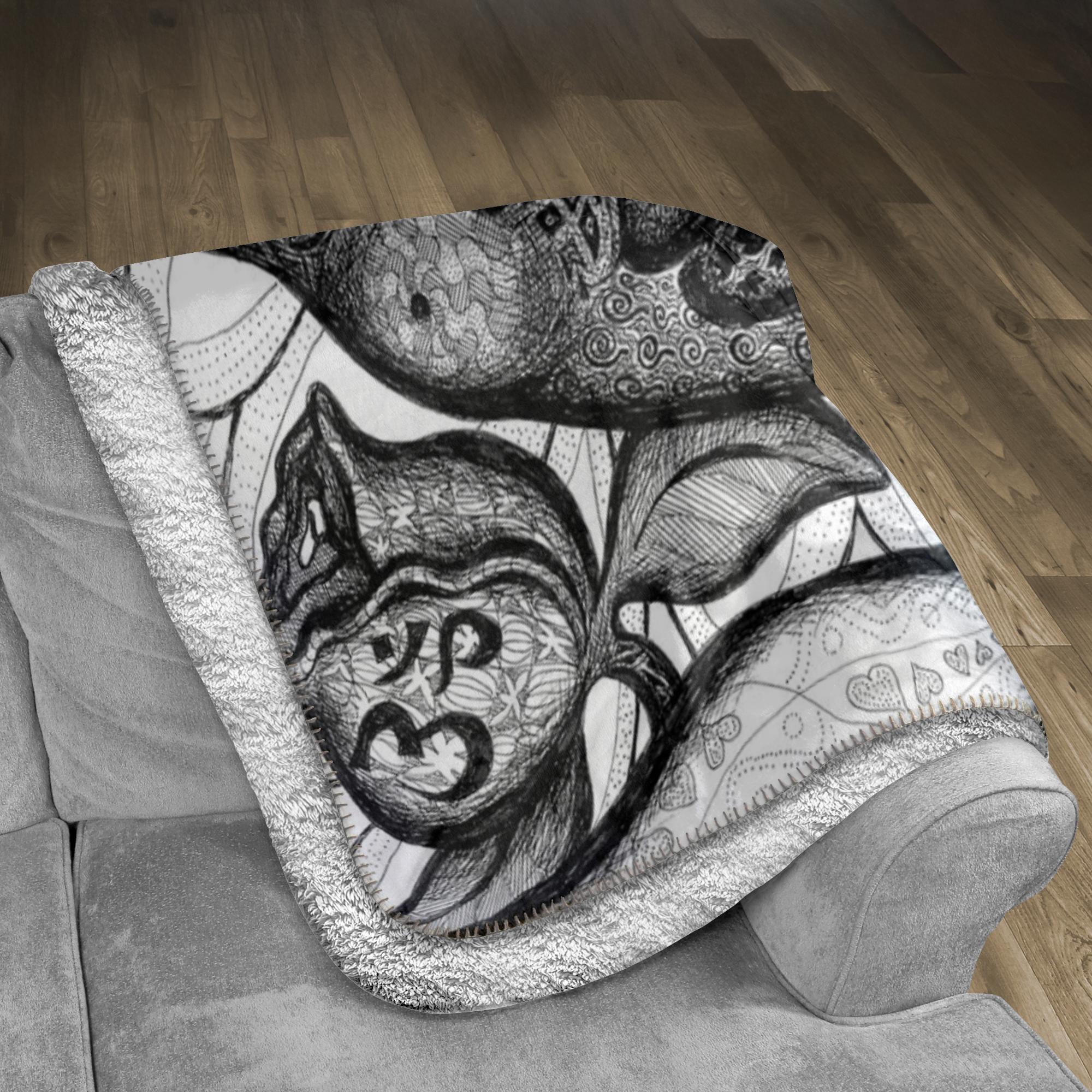 the-wisdom-keeper-of-totality-black-white-fleece-sherpa-blanket – Wisdom Keepers