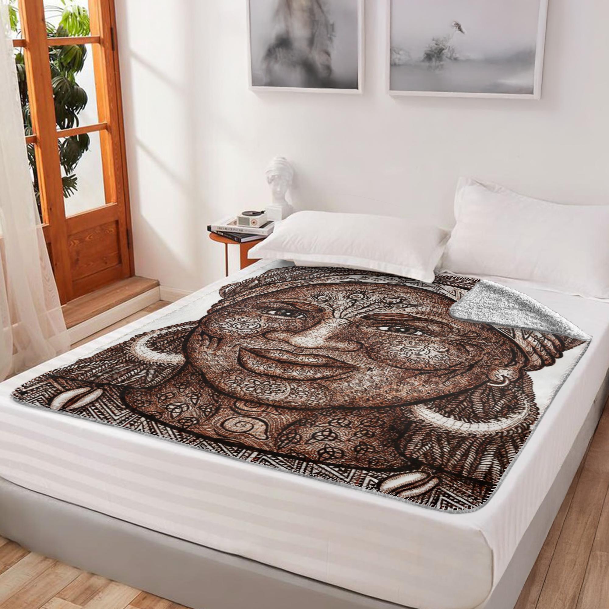 WK8_Brown_White_Fleece_Sherpa_Blanket-60x80