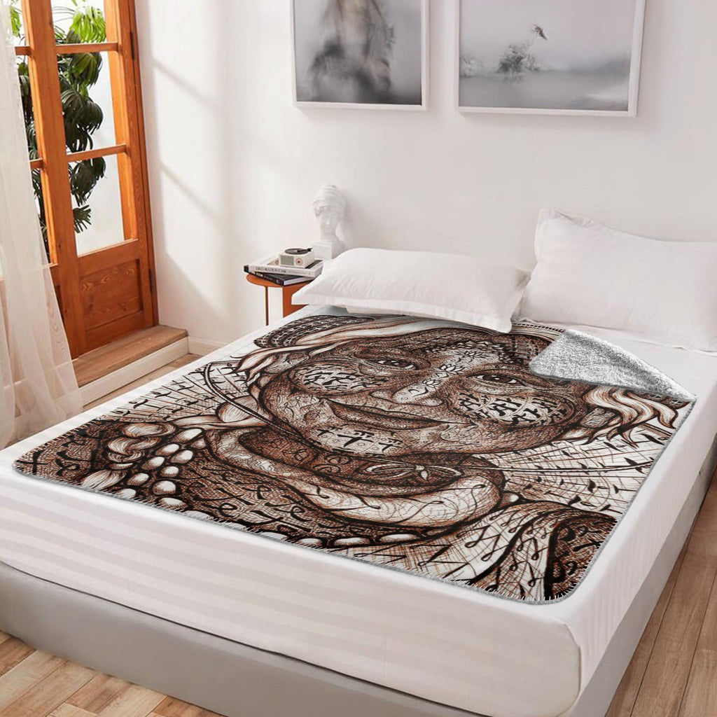 the-wisdom-keeper-of-inspiration-brown-white-fleece-sherpa-blanket – Wisdom Keepers