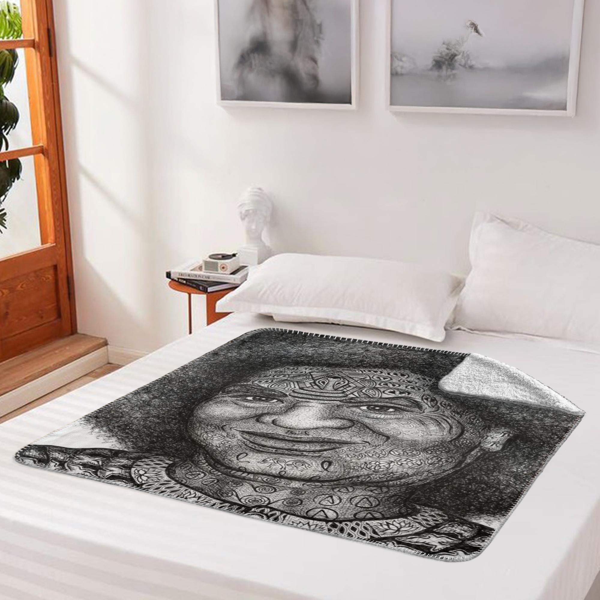 the-wisdom-keeper-of-aspiration-black-white-fleece-sherpa-blanket – Wisdom Keepers
