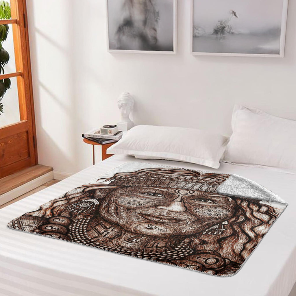 the-wisdom-keeper-of-anticipation-emanation-brown-white-fleece-sherpa-blanket – Wisdom Keepers