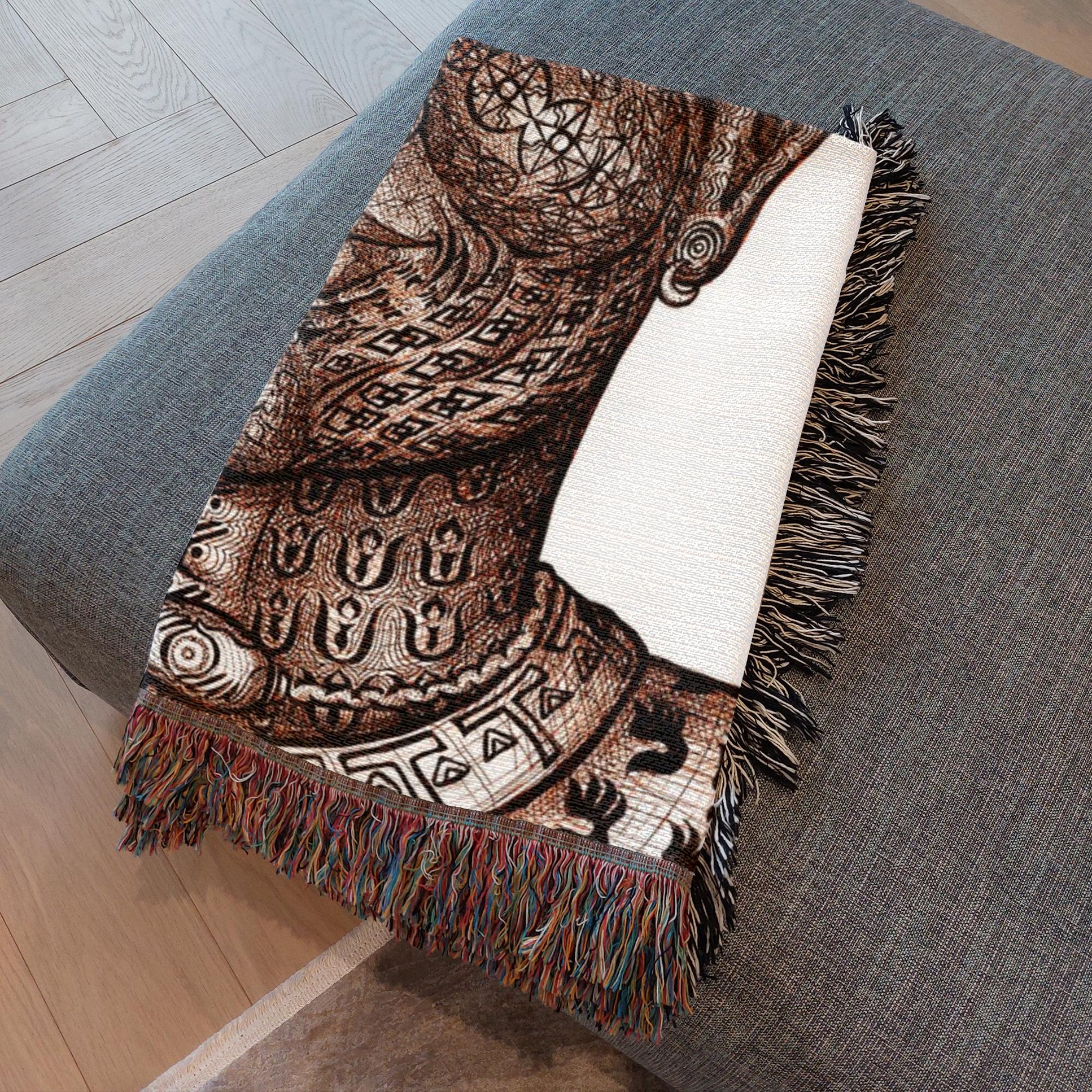 the-wisdom-keeper-of-humanity-brown-white-woven-blanket – Wisdom Keepers