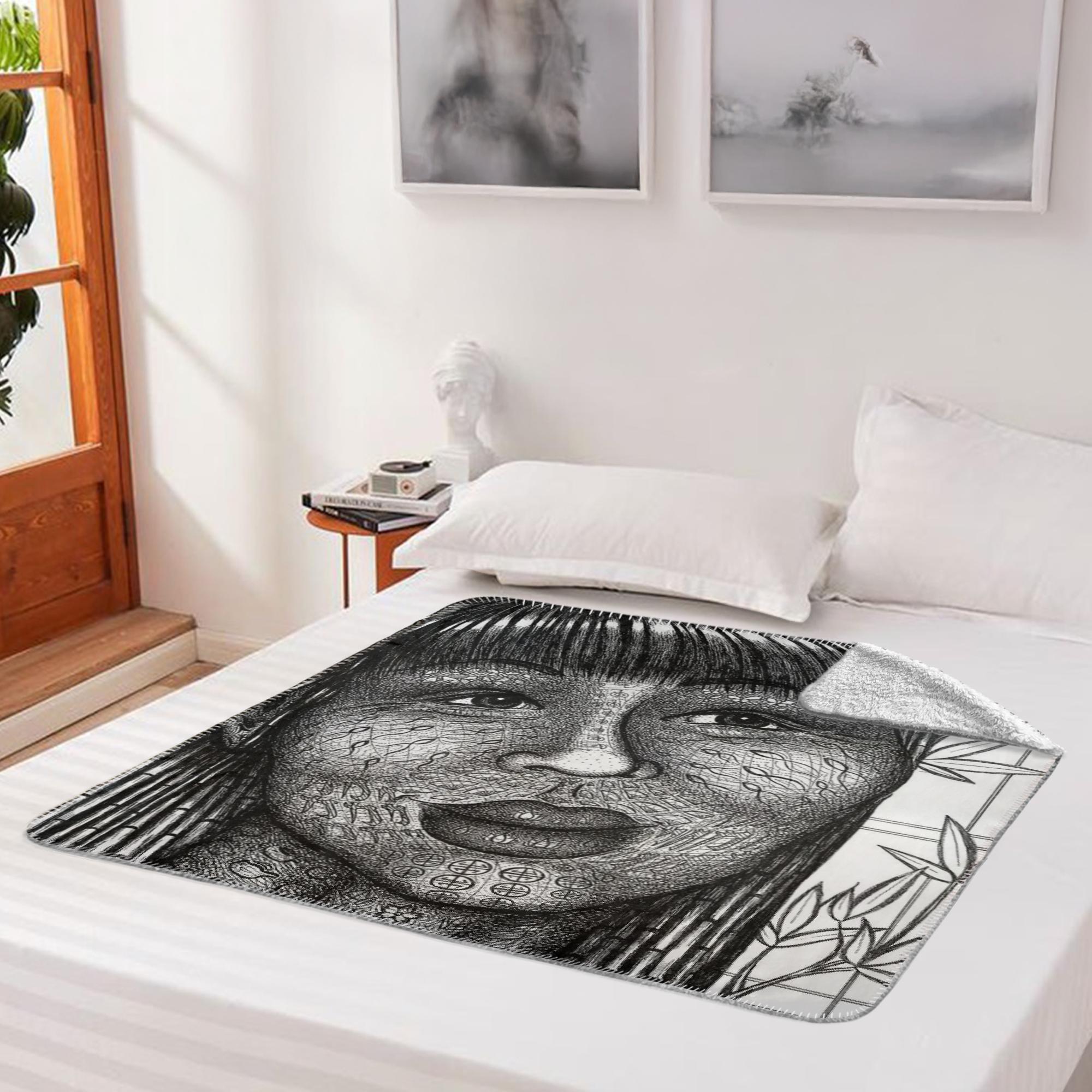 the-wisdom-keeper-of-naturalness-black-white-fleece-sherpa-blanket – Wisdom Keepers