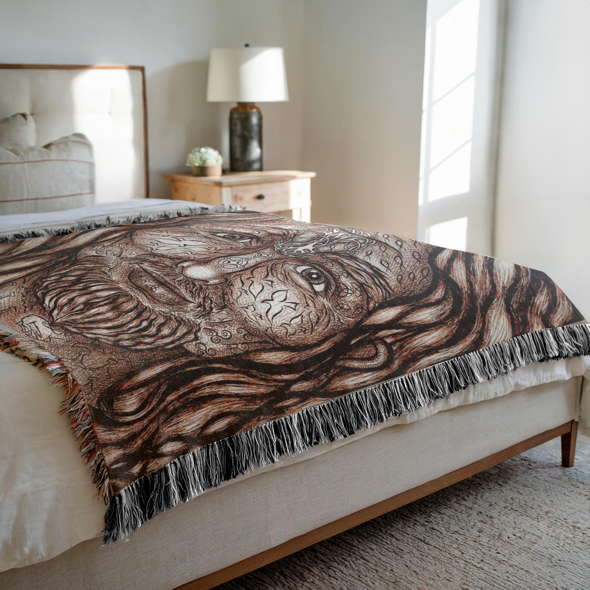 the-wisdom-keeper-of-authority-brown-white-woven-blanket – Wisdom Keepers