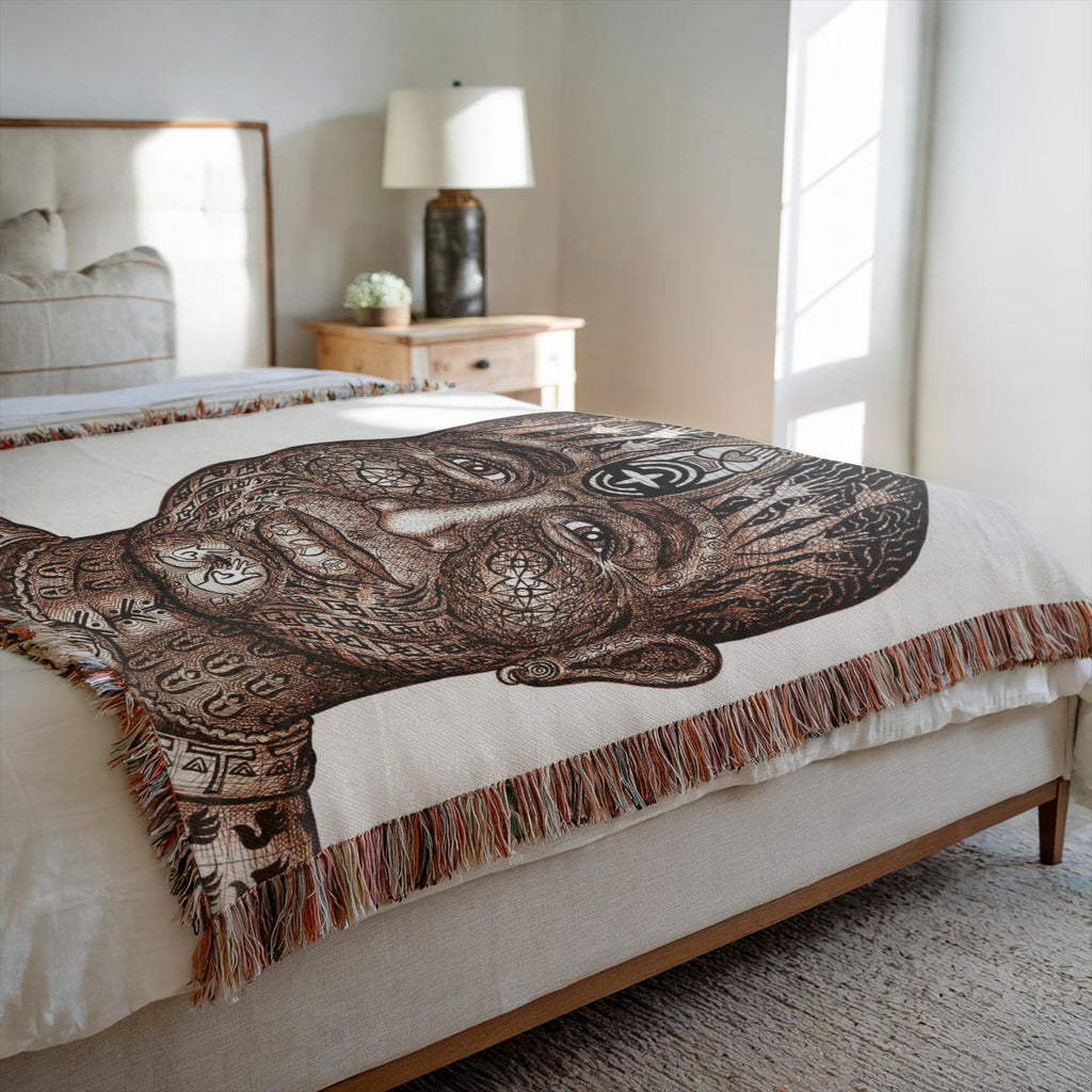 the-wisdom-keeper-of-humanity-brown-white-woven-blanket – Wisdom Keepers
