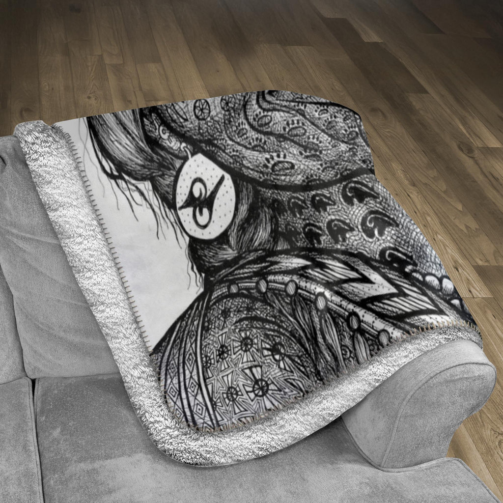 the-wisdom-keeper-of-altruism-black-white-fleece-sherpa-blanket – Wisdom Keepers
