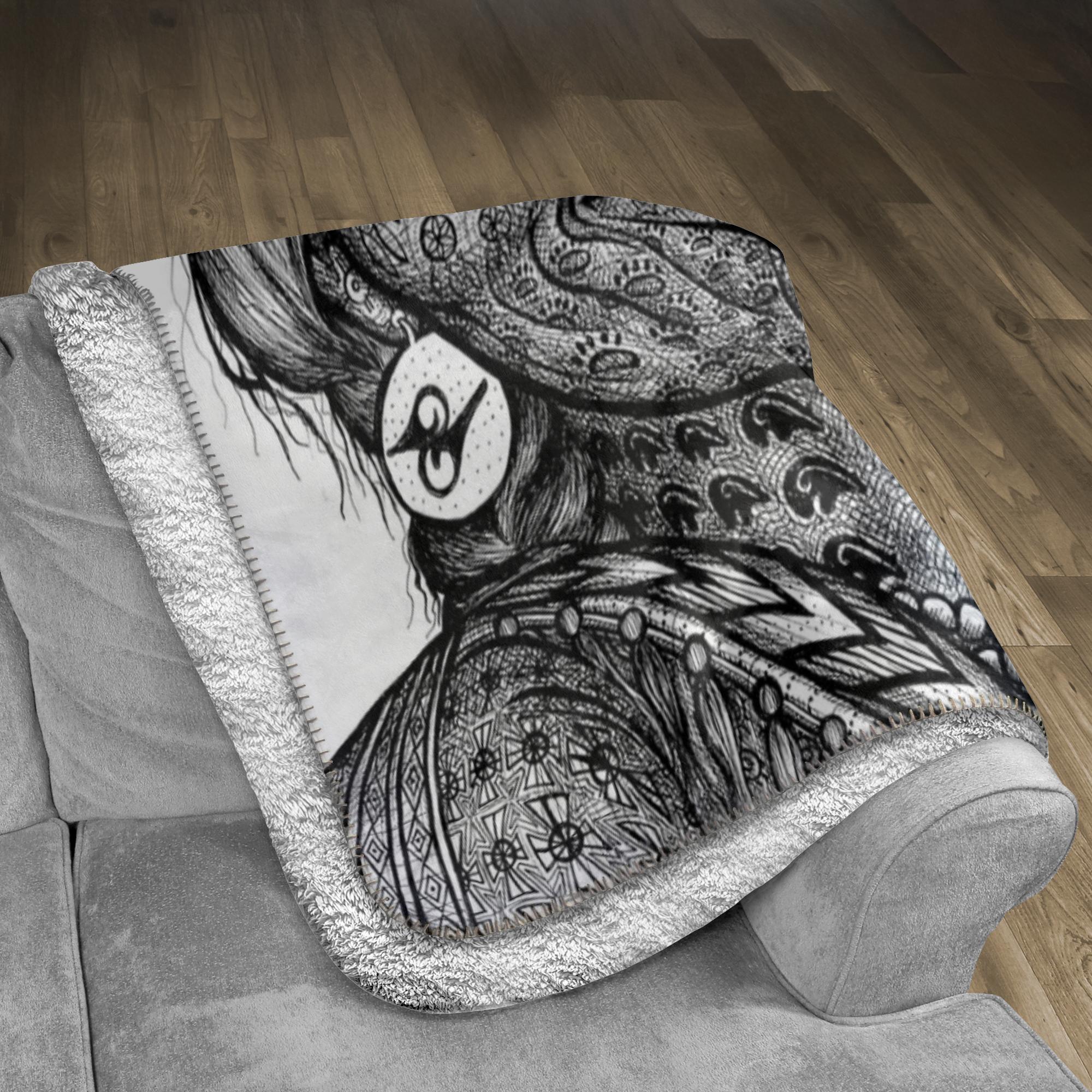 the-wisdom-keeper-of-altruism-black-white-fleece-sherpa-blanket – Wisdom Keepers
