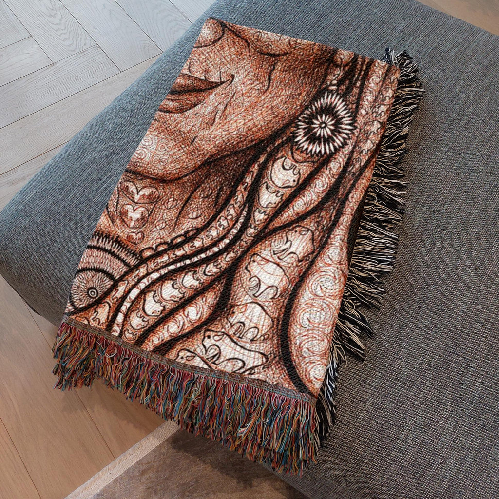 the-wisdom-keeper-of-synergy-communion-brown-white-woven-blanket – Wisdom Keepers