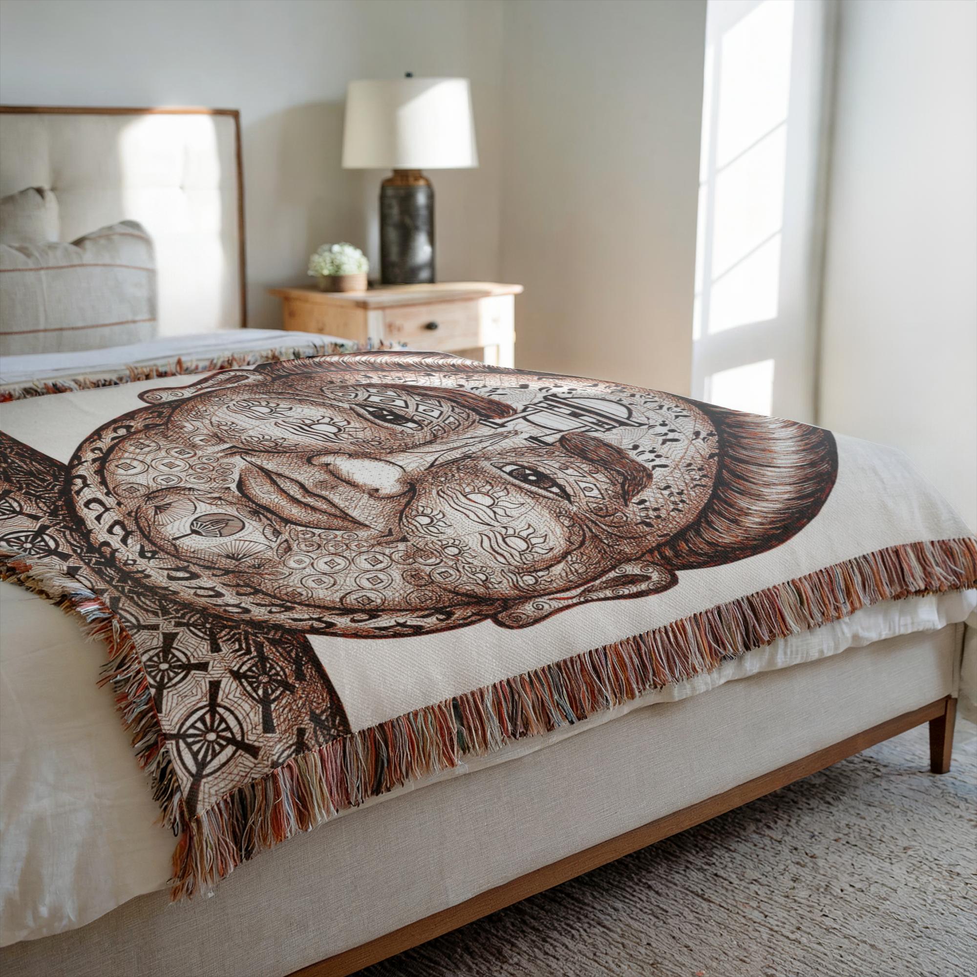 the-wisdom-keeper-of-strength-brown-white-woven-blanket – Wisdom Keepers