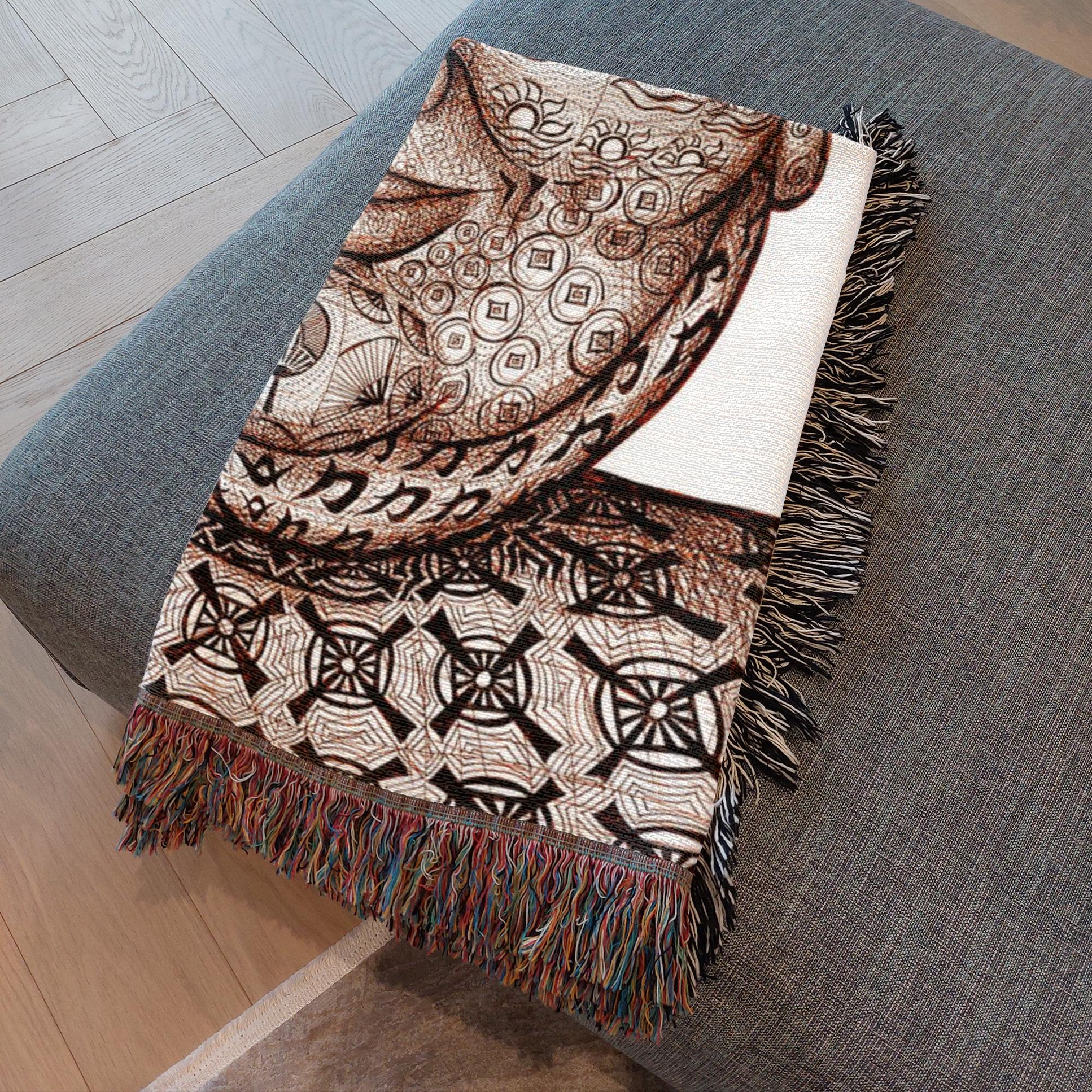 the-wisdom-keeper-of-strength-brown-white-woven-blanket – Wisdom Keepers