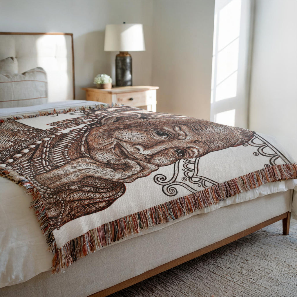 the-wisdom-keeper-of-understanding-forgiveness-brown-white-woven-blanket – Wisdom Keepers