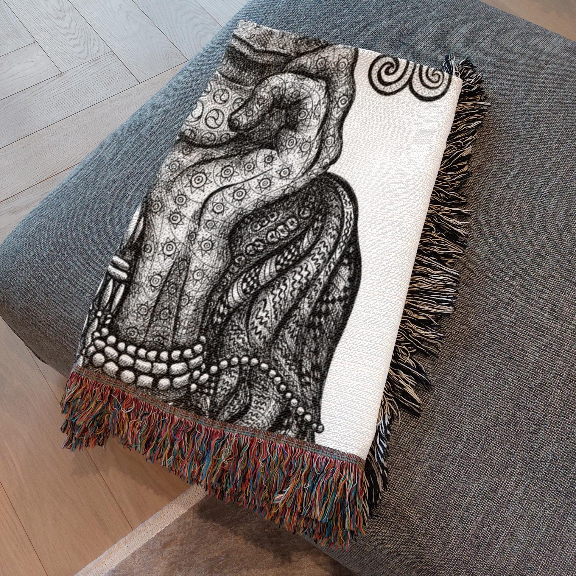 the-wisdom-keeper-of-understanding-forgiveness-black-white-woven-blanket – Wisdom Keepers