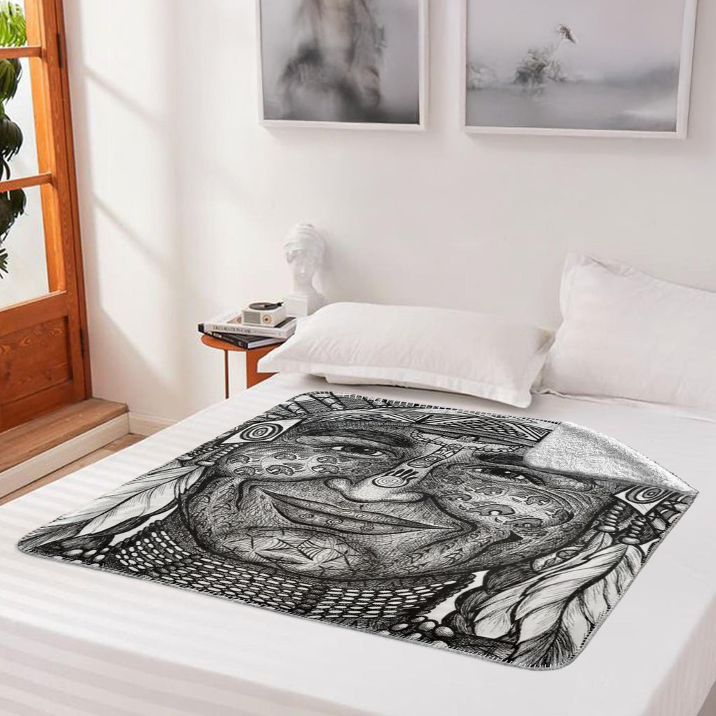 the-wisdom-keeper-of-leadership-black-white-fleece-sherpa-blanket – Wisdom Keepers