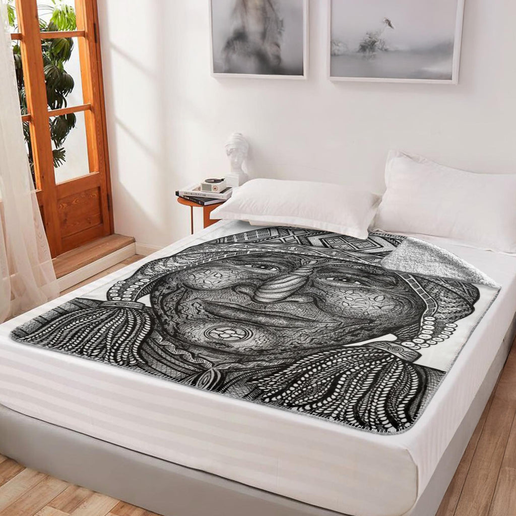 the-wisdom-keeper-of-preservation-black-white-fleece-sherpa-blanket – Wisdom Keepers