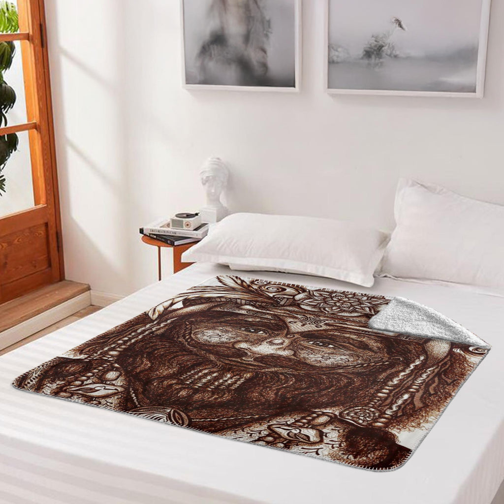 the-wisdom-keeper-of-competence-brown-white-fleece-sherpa-blanket – Wisdom Keepers