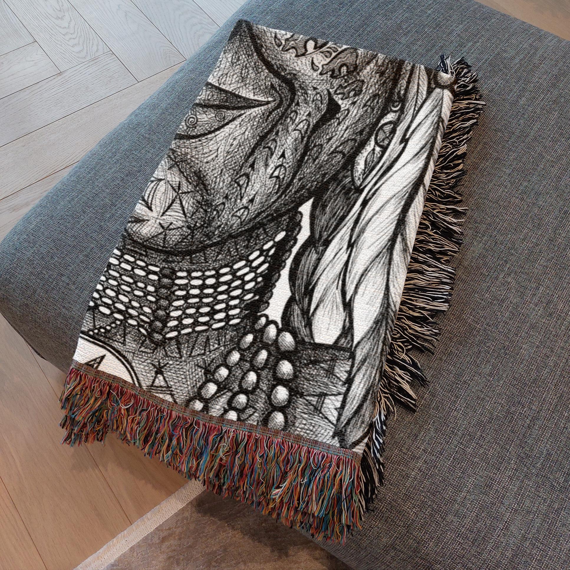 the-wisdom-keeper-of-leadership-black-white-woven-blanket – Wisdom Keepers