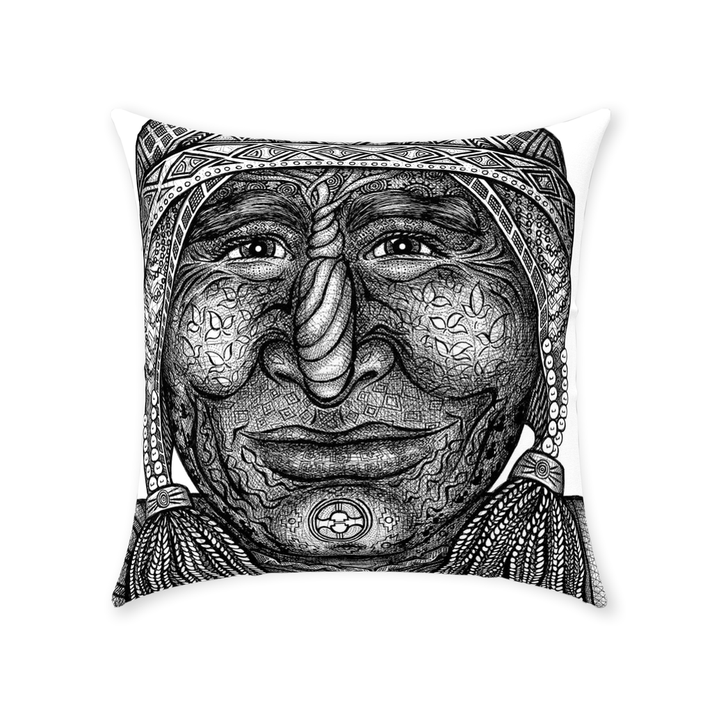the-wisdom-keeper-of-preservation-black-white-cotton-twill-pillow – Wisdom Keepers