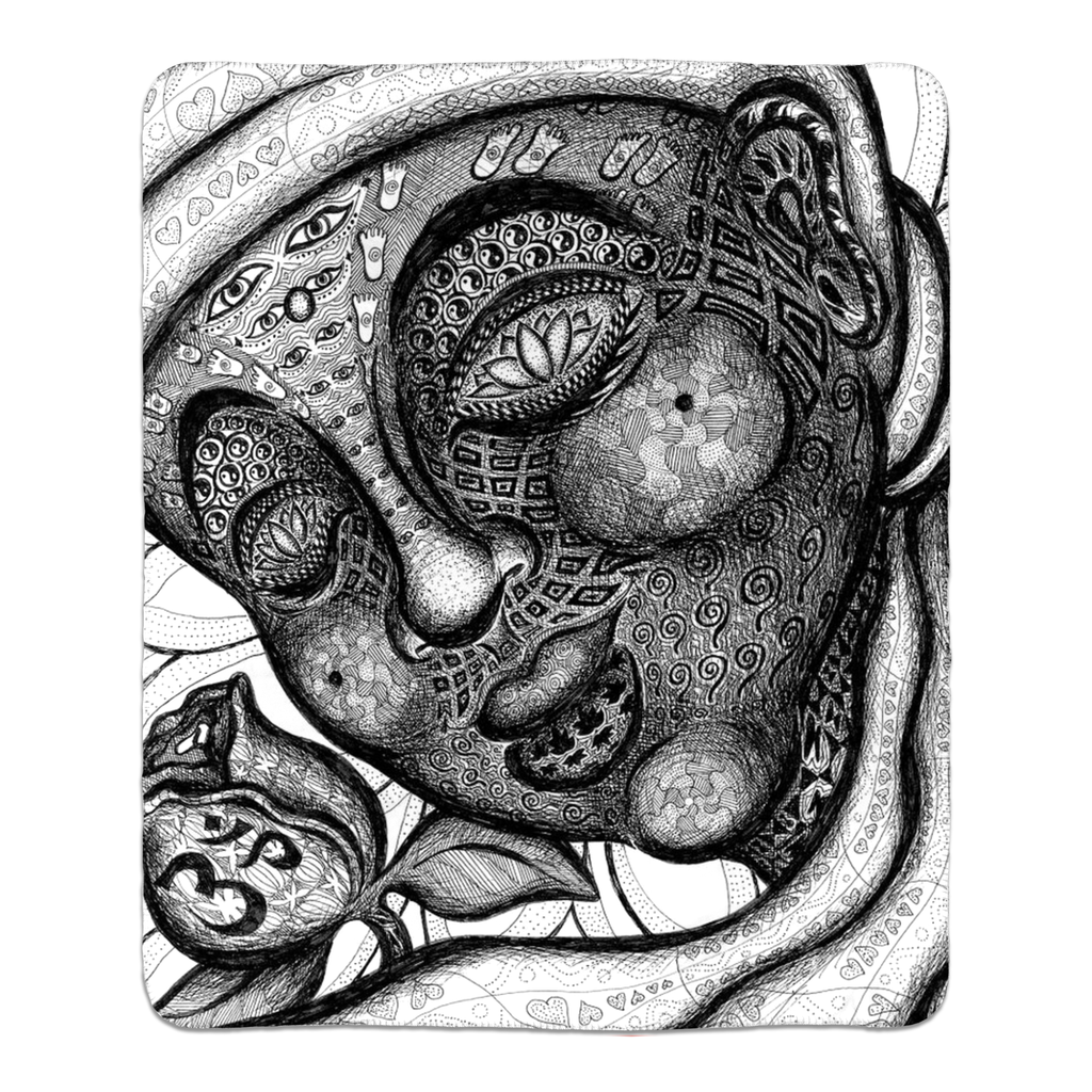 the-wisdom-keeper-of-totality-black-white-fleece-sherpa-blanket – Wisdom Keepers