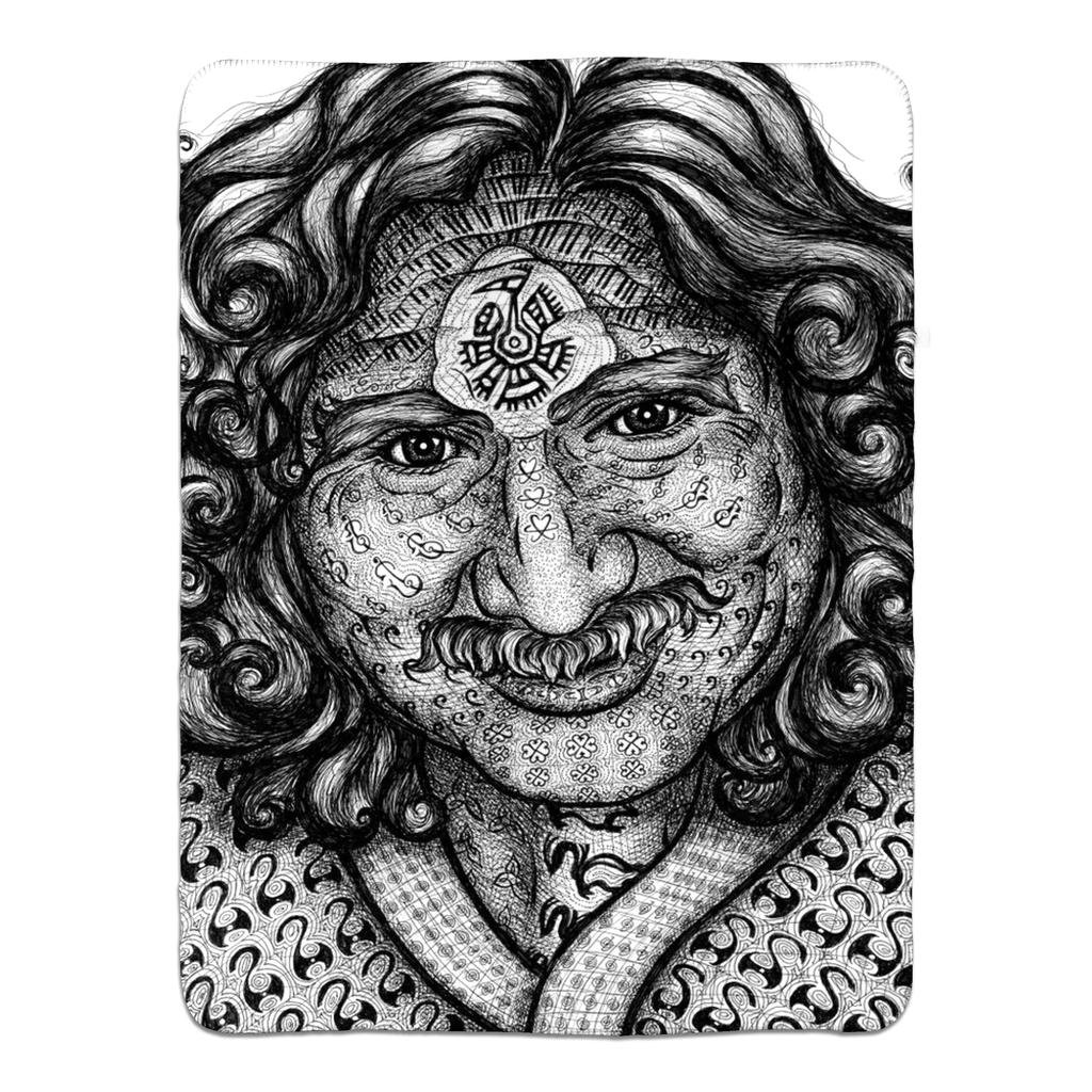 the-wisdom-keeper-of-self-assurance-black-white-fleece-sherpa-blanket – Wisdom Keepers