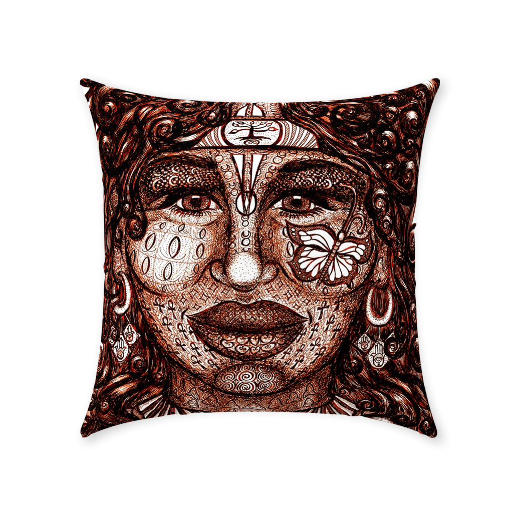 the-wisdom-keeper-of-determination-brown-white-cotton-twill-pillow – Wisdom Keepers