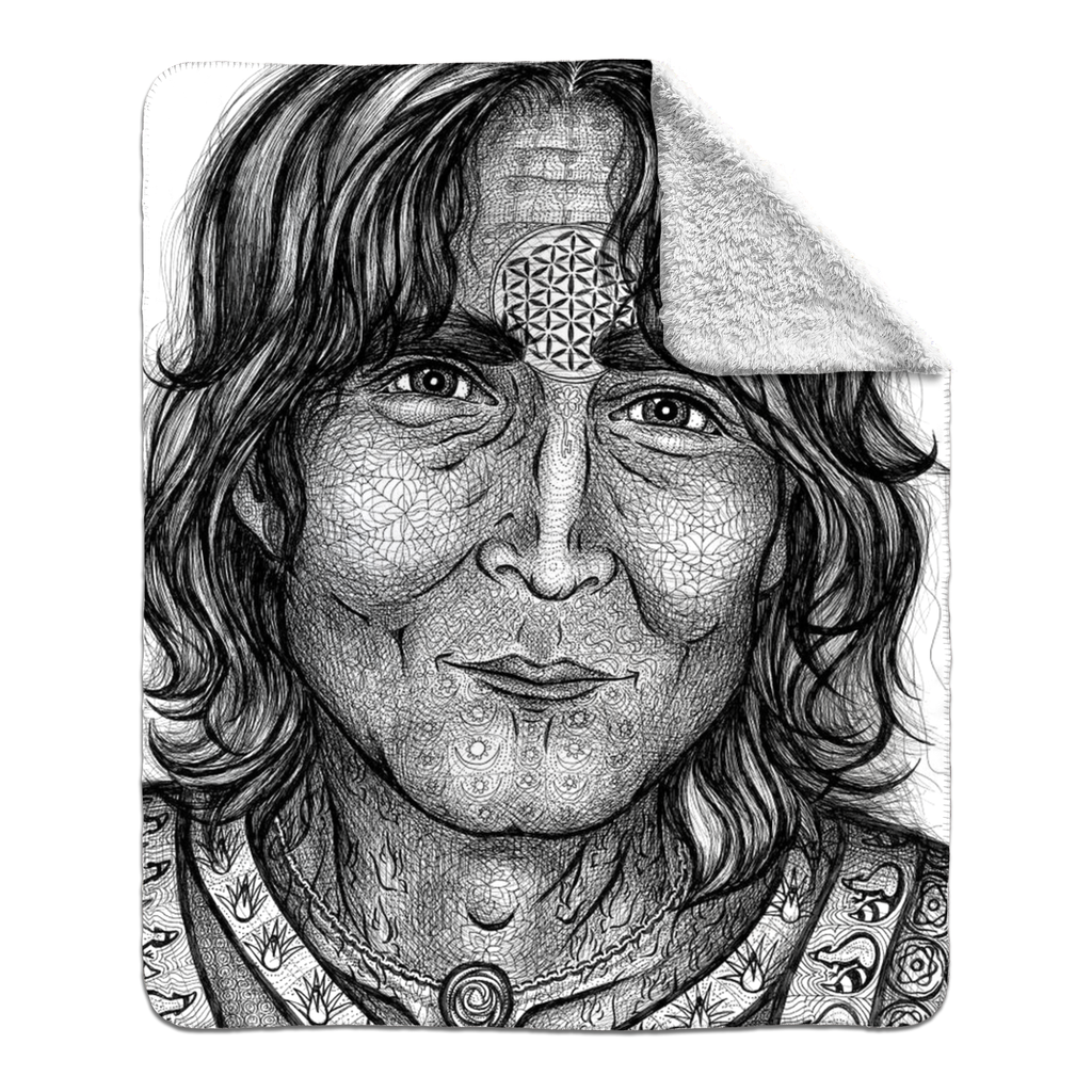 the-wisdom-keeper-of-equilibrium-harmony-black-white-fleece-sherpa-blanket – Wisdom Keepers