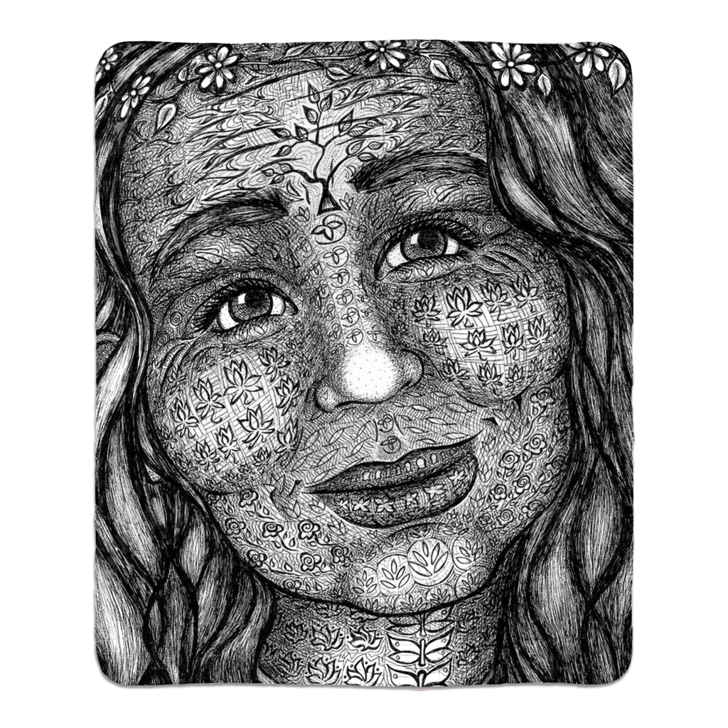 the-wisdom-keeper-of-imagination-black-white-fleece-sherpa-blanket – Wisdom Keepers