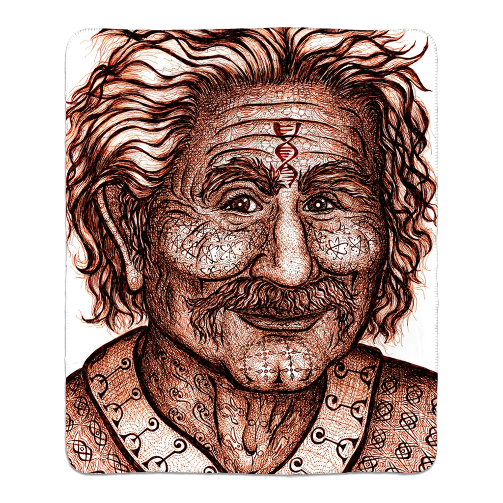 the-wisdom-keeper-of-invention-brown-white-fleece-sherpa-blanket – Wisdom Keepers