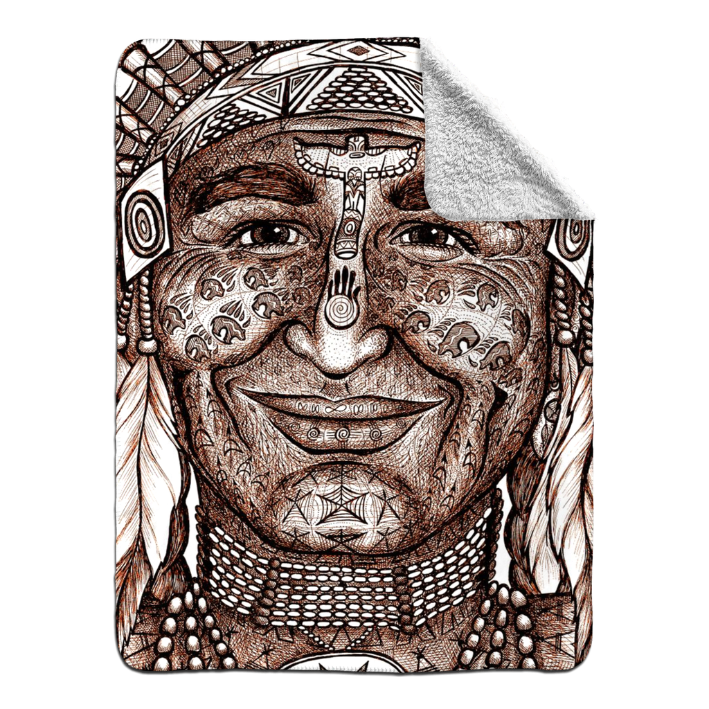 the-wisdom-keeper-of-leadership-brown-white-fleece-sherpa-blanket – Wisdom Keepers