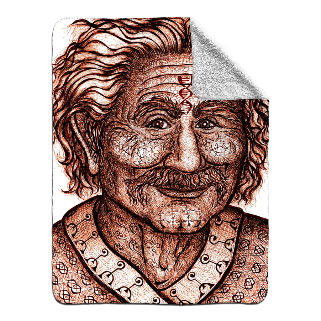 the-wisdom-keeper-of-invention-brown-white-fleece-sherpa-blanket – Wisdom Keepers